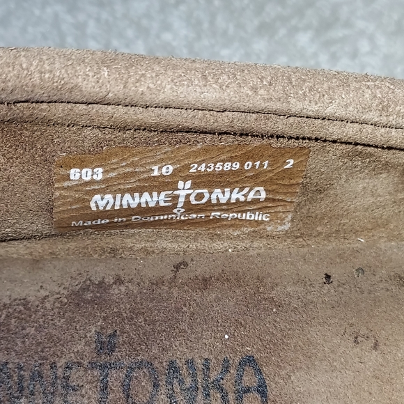 Minnetonka Light Brown moccasin slip-on shoe sz 10 - Picture 8 of 8